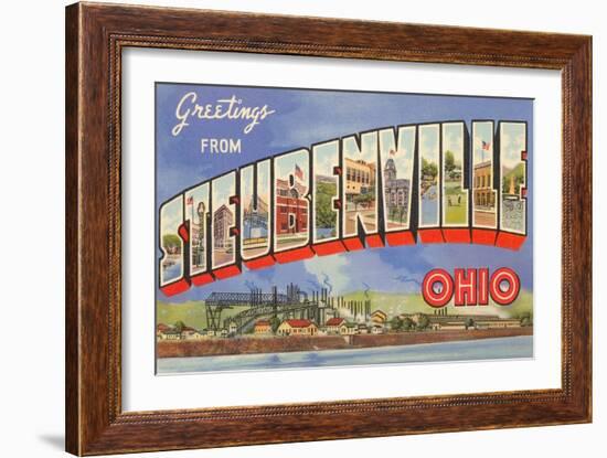 Greetings from Steubenville, Ohio-null-Framed Art Print