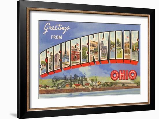 Greetings from Steubenville, Ohio-null-Framed Art Print