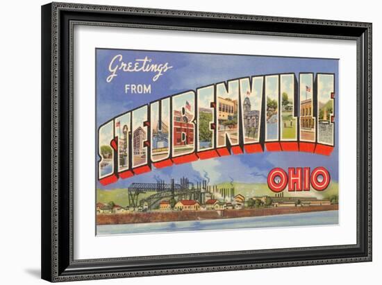 Greetings from Steubenville, Ohio-null-Framed Art Print