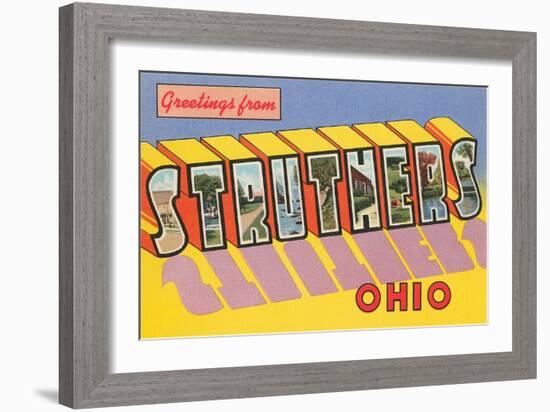 Greetings from Struthers, Ohio-null-Framed Art Print