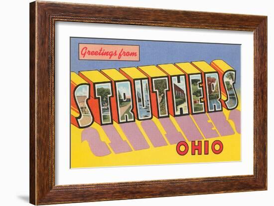 Greetings from Struthers, Ohio-null-Framed Art Print