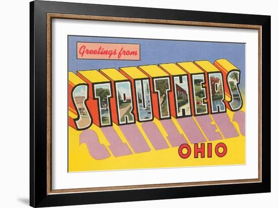 Greetings from Struthers, Ohio-null-Framed Art Print