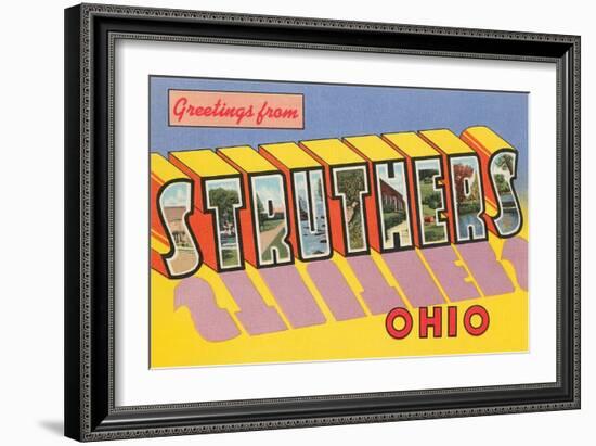 Greetings from Struthers, Ohio-null-Framed Art Print