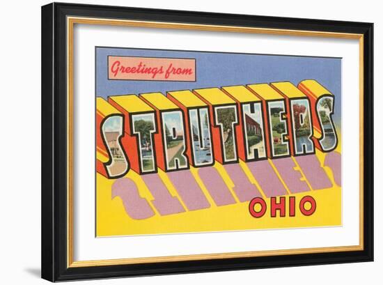 Greetings from Struthers, Ohio-null-Framed Art Print