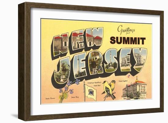 Greetings from Summit, New Jersey-null-Framed Art Print