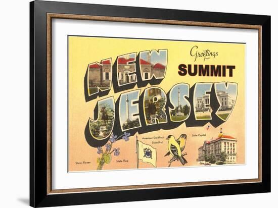 Greetings from Summit, New Jersey-null-Framed Art Print