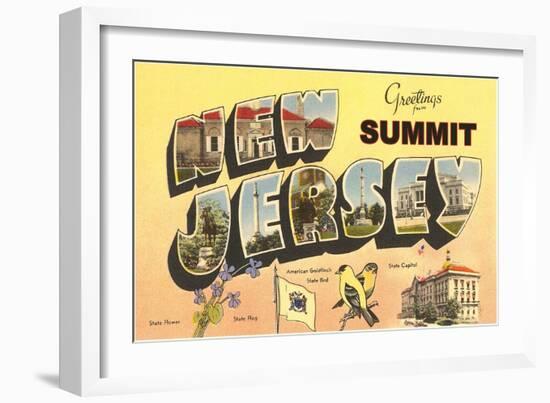 Greetings from Summit, New Jersey-null-Framed Art Print