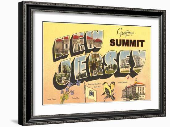 Greetings from Summit, New Jersey-null-Framed Art Print