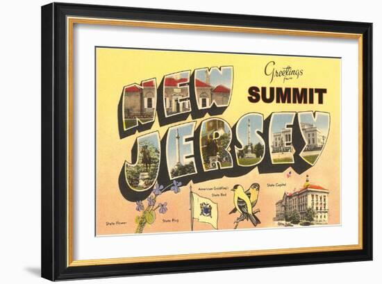 Greetings from Summit, New Jersey-null-Framed Art Print