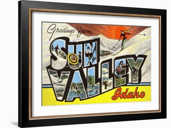 Greetings from Sun Valley, Idaho-null-Framed Art Print