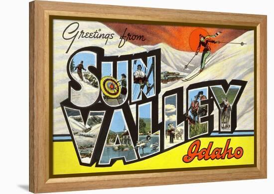 Greetings from Sun Valley, Idaho-null-Framed Stretched Canvas