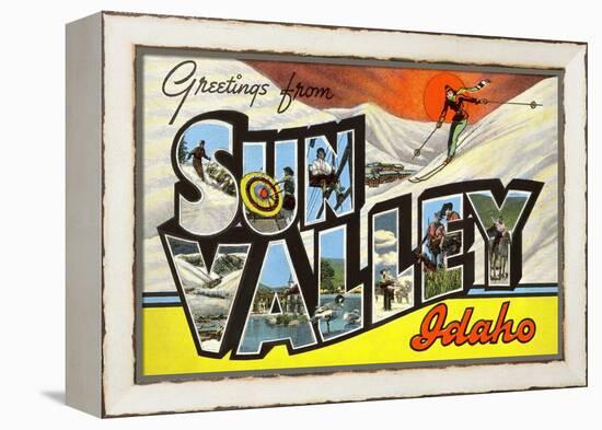 Greetings from Sun Valley, Idaho-null-Framed Stretched Canvas