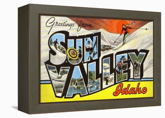 Greetings from Sun Valley, Idaho-null-Framed Stretched Canvas