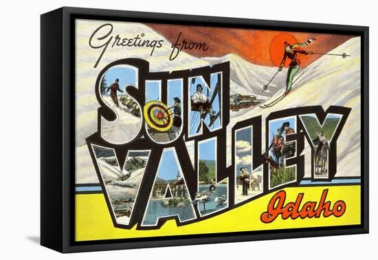 Greetings from Sun Valley, Idaho-null-Framed Stretched Canvas
