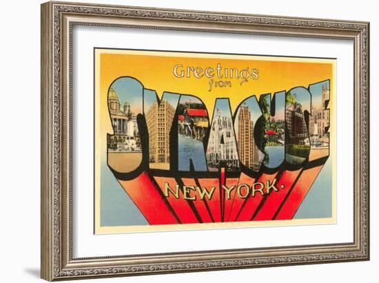 Greetings from Syracuse, New York-null-Framed Art Print