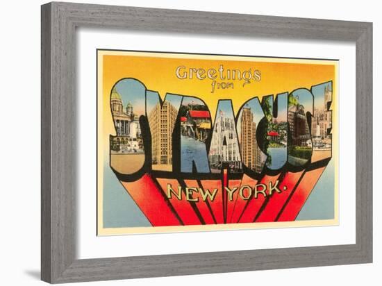 Greetings from Syracuse, New York-null-Framed Art Print