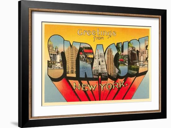 Greetings from Syracuse, New York-null-Framed Art Print