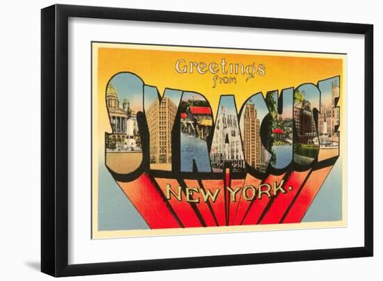 Greetings from Syracuse, New York-null-Framed Art Print