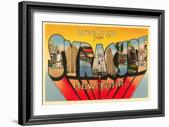 Greetings from Syracuse, New York-null-Framed Art Print