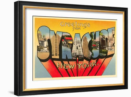 Greetings from Syracuse, New York-null-Framed Art Print