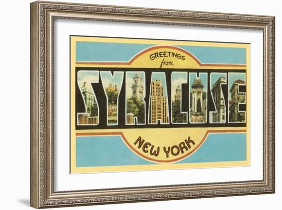 Greetings from Syracuse, New York-null-Framed Art Print