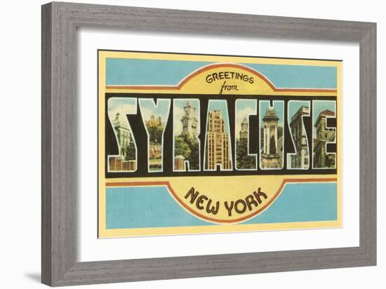 Greetings from Syracuse, New York-null-Framed Art Print