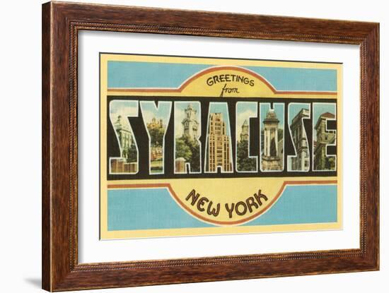 Greetings from Syracuse, New York-null-Framed Art Print