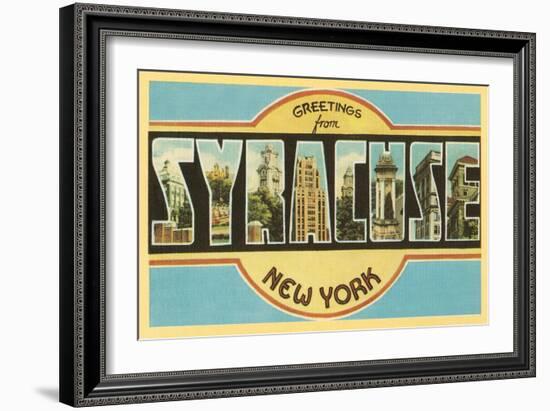 Greetings from Syracuse, New York-null-Framed Art Print