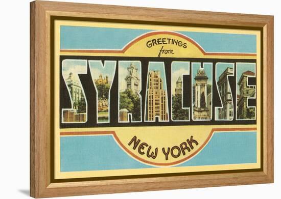 Greetings from Syracuse, New York-null-Framed Stretched Canvas