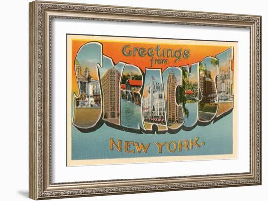 Greetings from Syracuse, New York-null-Framed Art Print