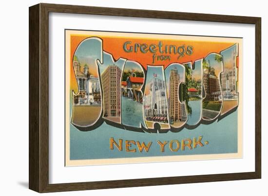 Greetings from Syracuse, New York-null-Framed Art Print