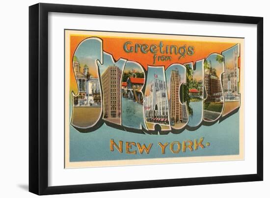 Greetings from Syracuse, New York-null-Framed Art Print