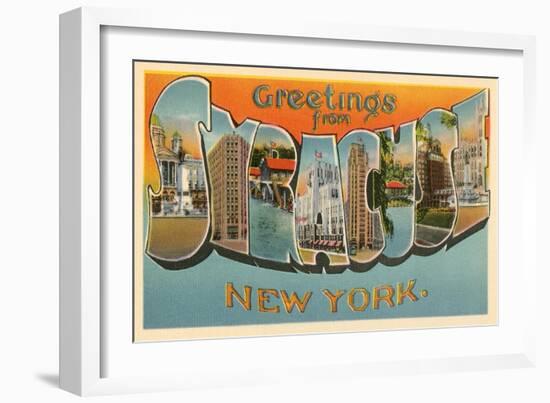 Greetings from Syracuse, New York-null-Framed Art Print