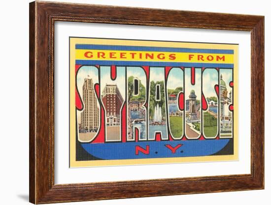 Greetings from Syracuse, New York-null-Framed Art Print