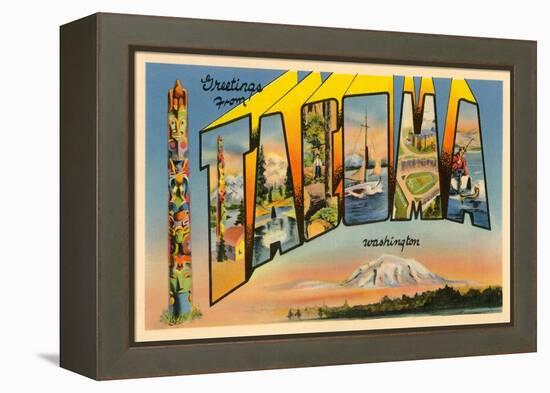 Greetings from Tacoma, Washington-null-Framed Stretched Canvas