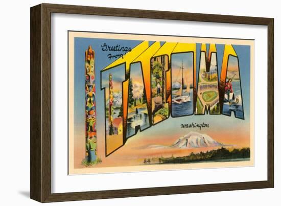 Greetings from Tacoma, Washington-null-Framed Art Print