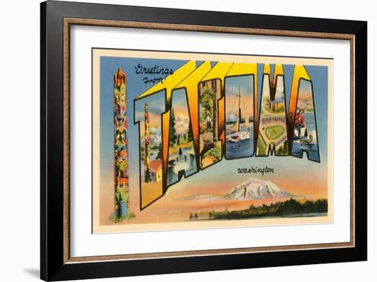 Greetings from Tacoma, Washington-null-Framed Art Print