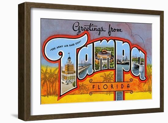 Greetings from Tampa, Florida-null-Framed Art Print