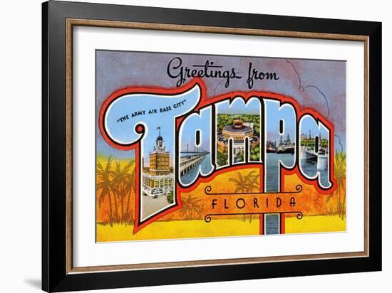 Greetings from Tampa, Florida-null-Framed Art Print