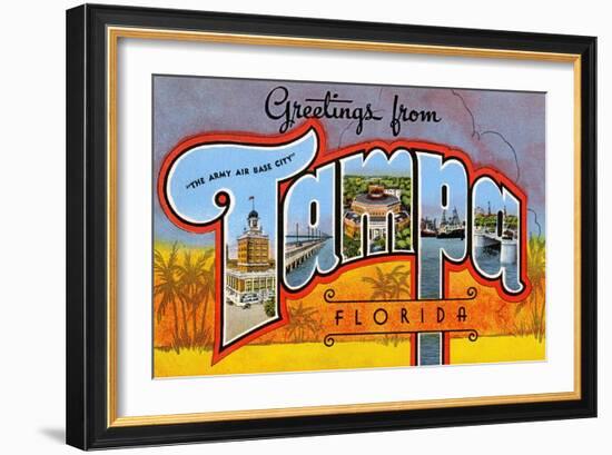 Greetings from Tampa, Florida-null-Framed Art Print