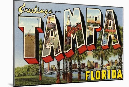 Greetings from Tampa, Florida-null-Mounted Art Print