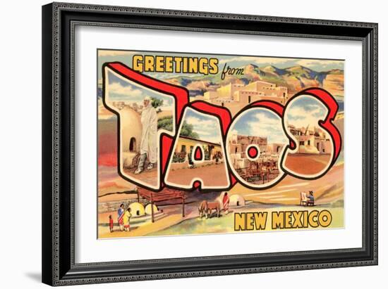 Greetings from Taos, New Mexico-null-Framed Art Print