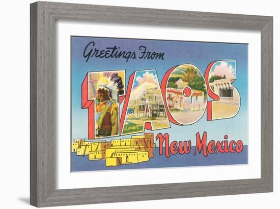 Greetings from Taos, New Mexico-null-Framed Art Print