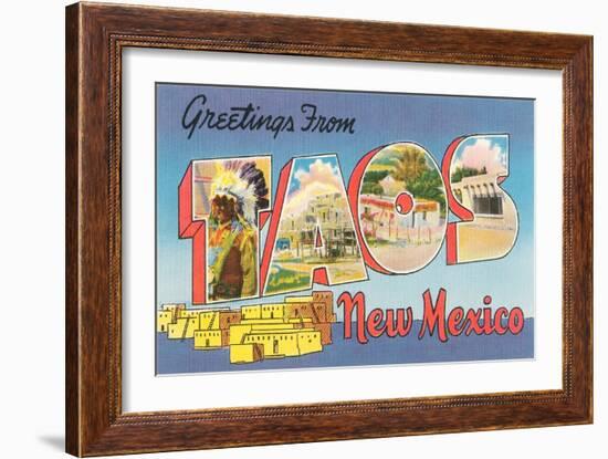 Greetings from Taos, New Mexico-null-Framed Art Print