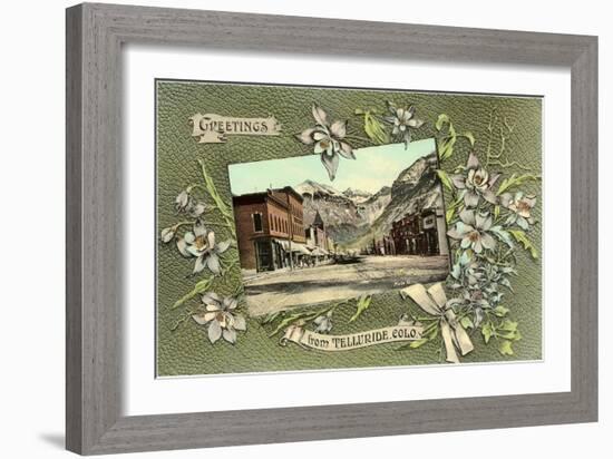 Greetings from Telluride, Colorado-null-Framed Art Print