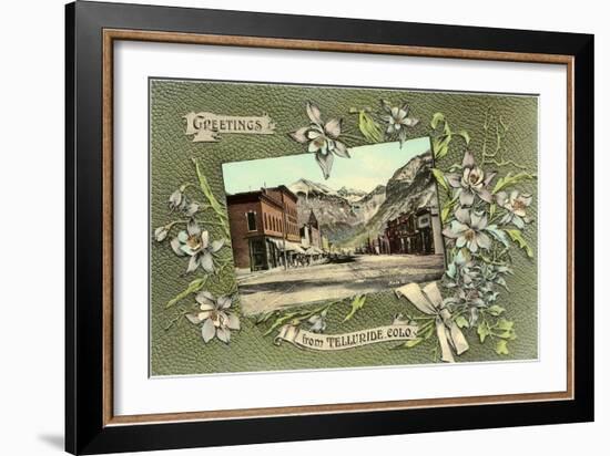 Greetings from Telluride, Colorado-null-Framed Art Print