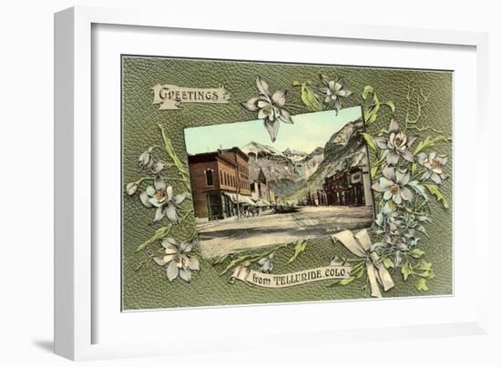 Greetings from Telluride, Colorado-null-Framed Art Print