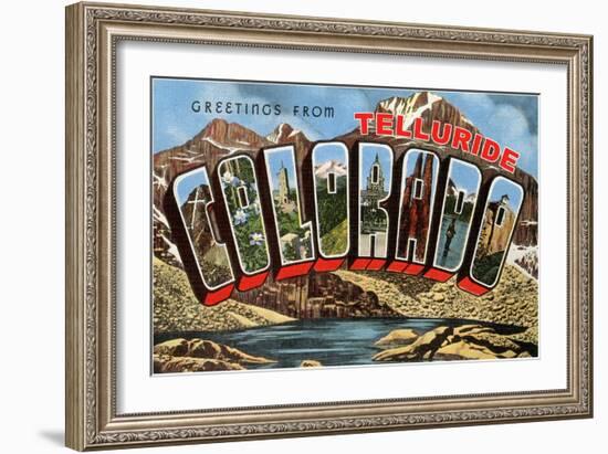 Greetings from Telluride, Colorado-null-Framed Art Print