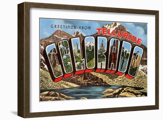 Greetings from Telluride, Colorado-null-Framed Art Print