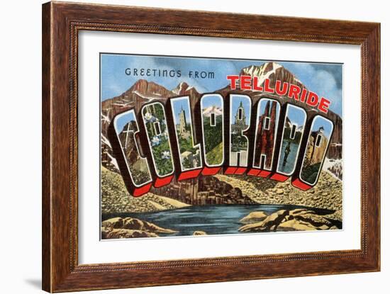 Greetings from Telluride, Colorado-null-Framed Art Print